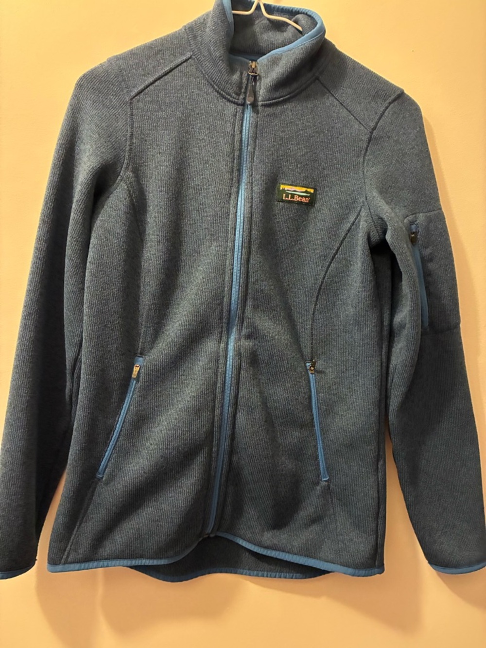 L.L. Bean women’s Blue Full-Zip Knit Fleece Jacket - Like NEW